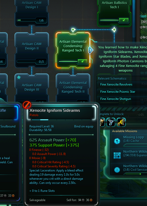 Wildstar's Crafting system allows players to make numerous useful items.